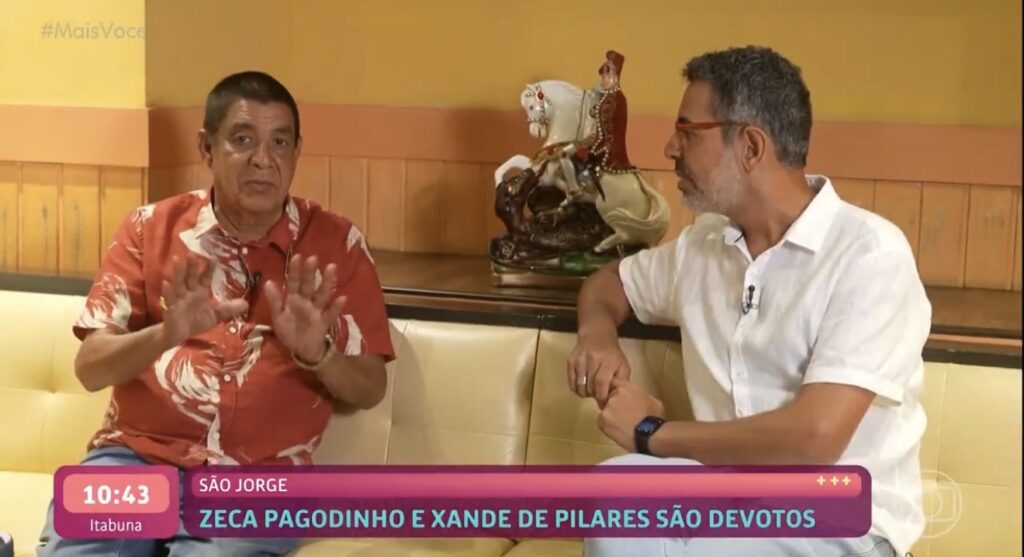 Zeca Pagodinho e Xande de Pilares exaltam São Jorge e emocionam fiéis no dia do santo