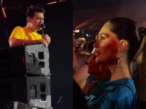 Hugo se emociona no palco ao homenagear esposa após perda do bebê