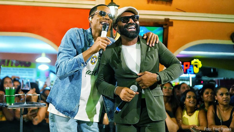 Netto Brito gravou audiovisual em São Paulo, com Pablo, Tierry, Vitinho e Hugo Henrique