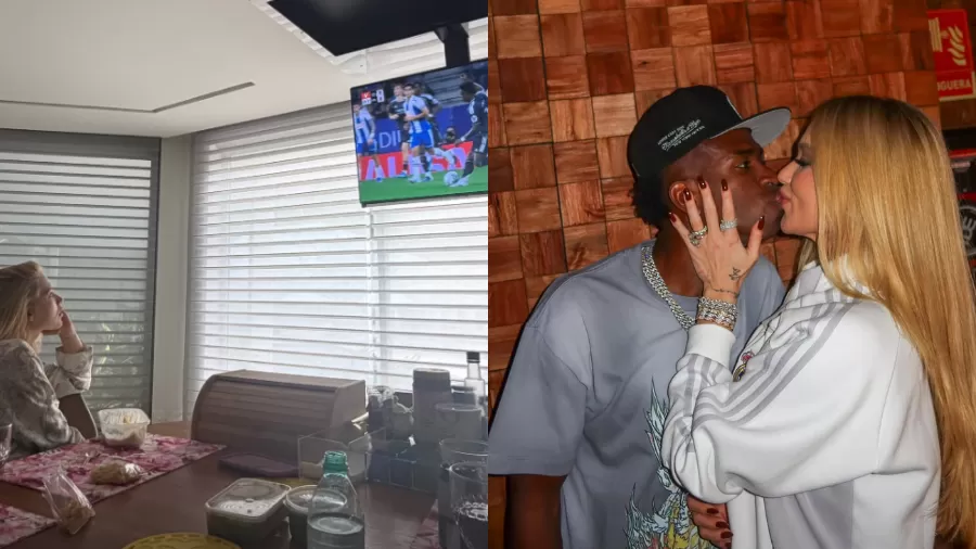 Virginia acompanha jogo de Vini Jr. à distância e reacende especulações sobre o namoro